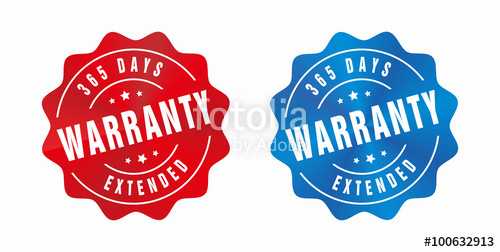 500x252 Vector Warranty Days Badge Stock Image And Royalty Free