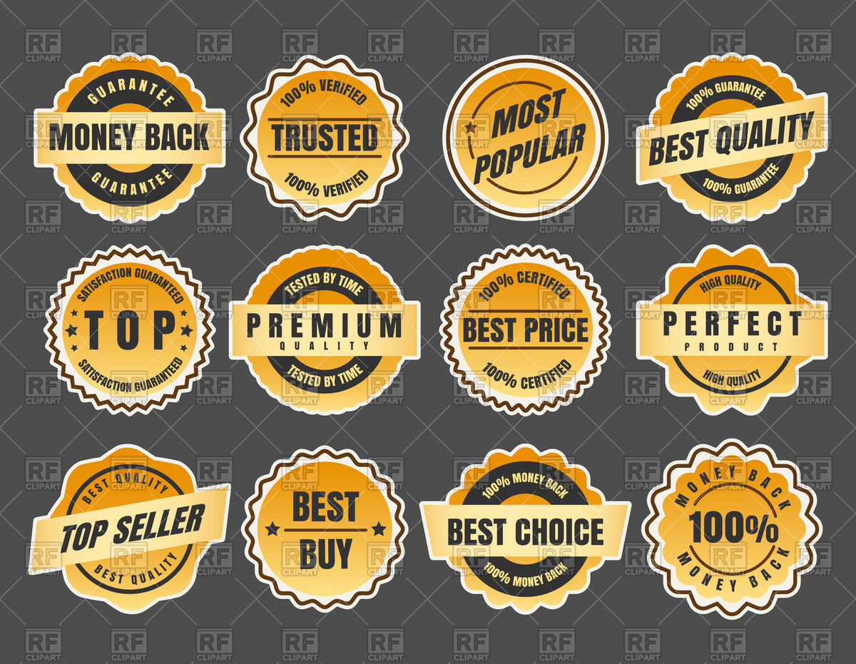 1200x931 Warranty And Guarantee Labels Vector Image Of Icons And Emblems