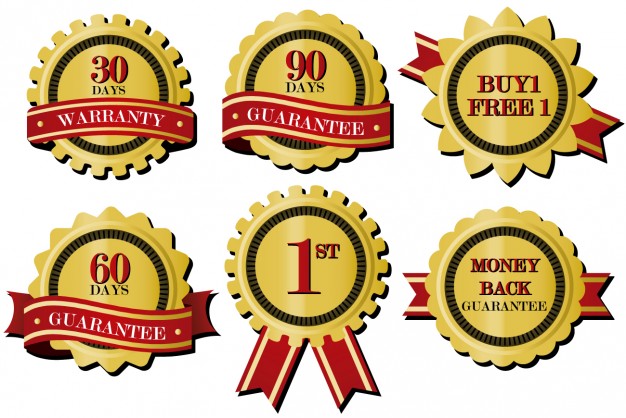 626x418 Warranty Bages Vector Free Download