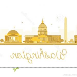 300x300 Washington Dc City Skyline Golden Silhouette Washington Dc City