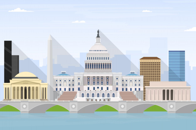 626x416 Washington Dc Skyline Illustration Vector Premium Download