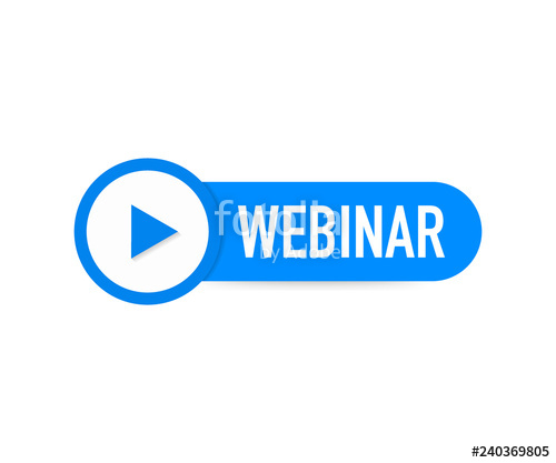 Webinar Icon, Flat Design Style With Blue Play Button Vector 500x417 Webinar Icon, Flat Design Style With Blue Play Button Vector