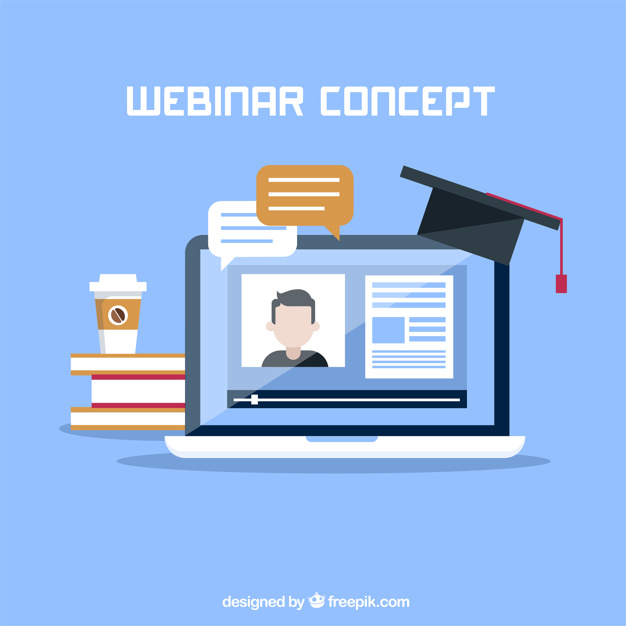 Webinar Concept With Hat On Laptop Vector Free Download 626x626 Webinar Concept With Hat On Laptop Vector Free Download