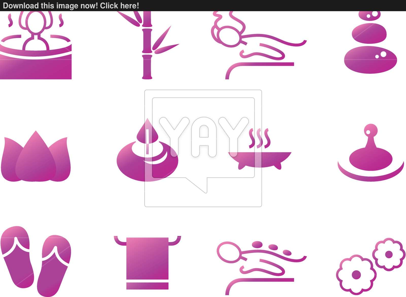 1600x1172 Wellness, Spa, Sauna And Massage Icons Isolated On White Vector