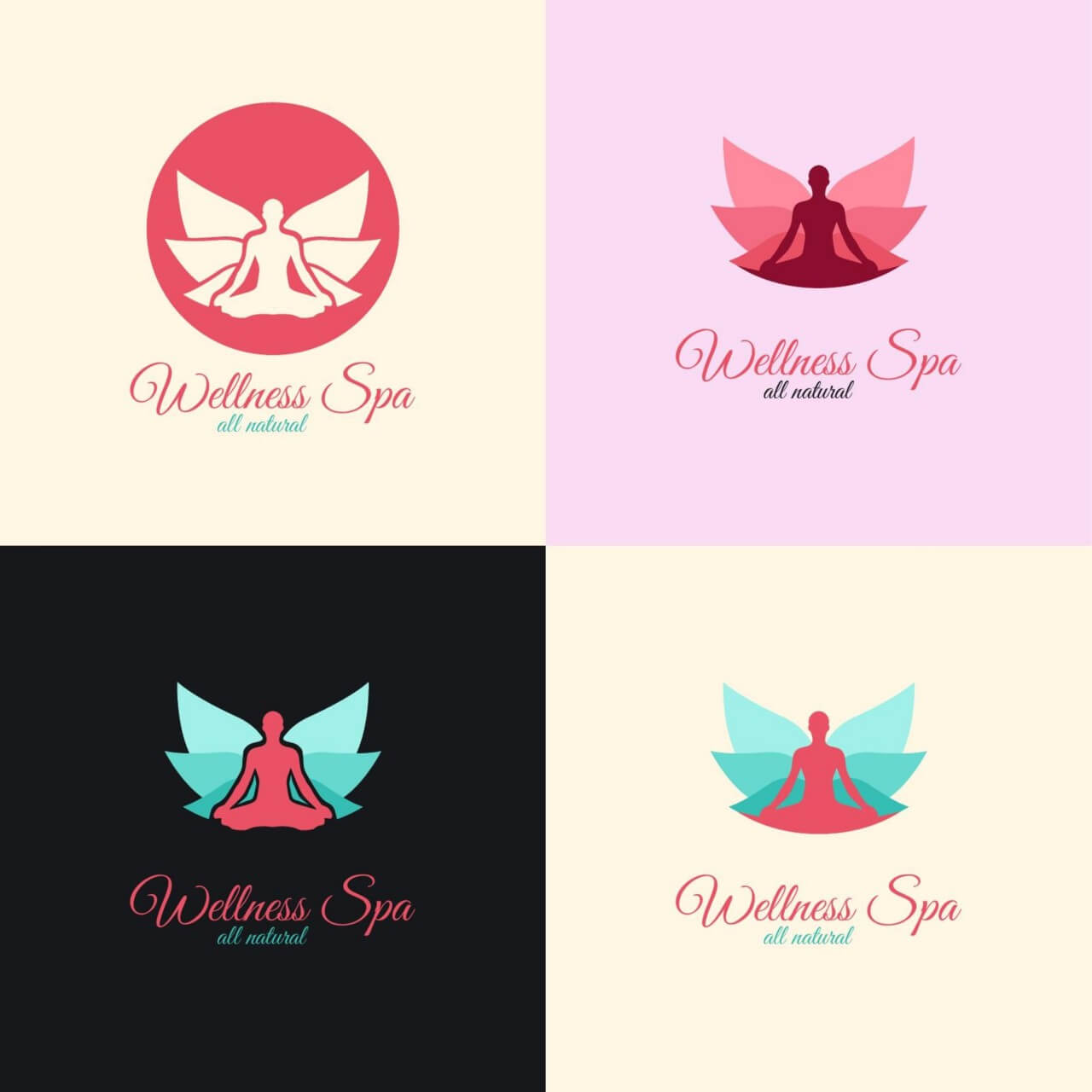 1280x1280 Free Vector Wellness Spa Logo