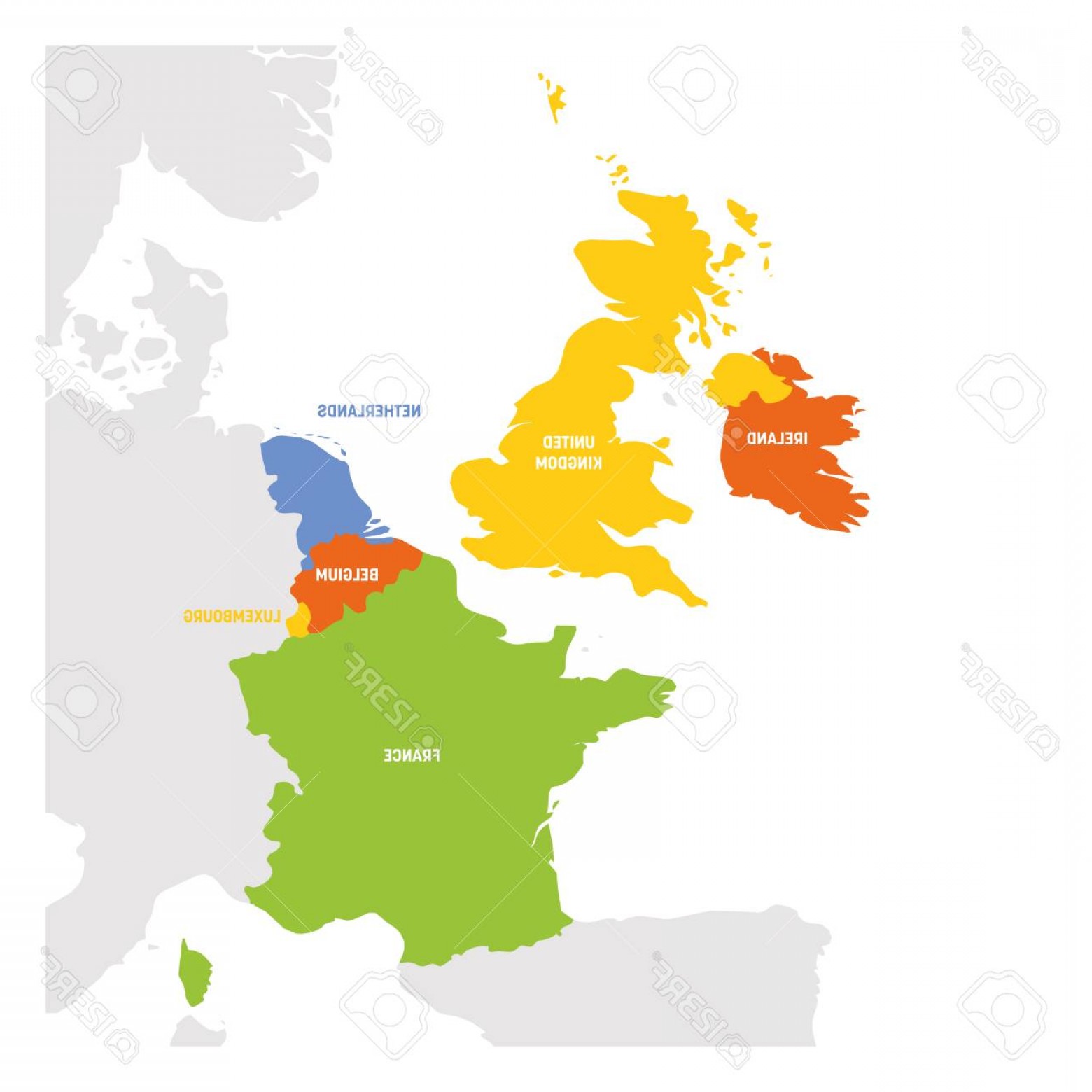 1560x1560 Vector Of Western Europe Map Handandbeak