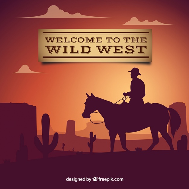 626x626 Welcome To The Wild West Background With Cowboy Vector Free Download