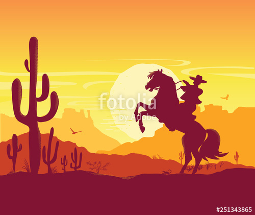 500x421 Wild West American Desert Vector Texas Prairie Landscape