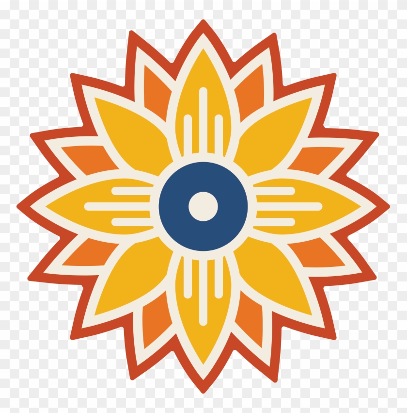 840x851 Sunflower Icon With Wichita, Kansas Flag Symbol