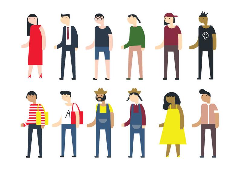 794x561 People Clipart Cute Clipart Man Vector Women Vector Etsy