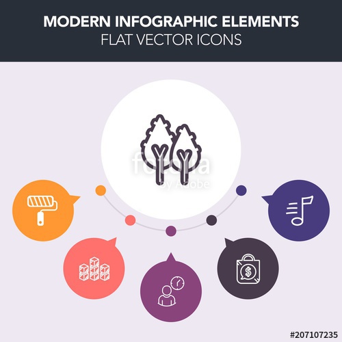500x500 Modern, Simple, Colorful Vector Infographic Background