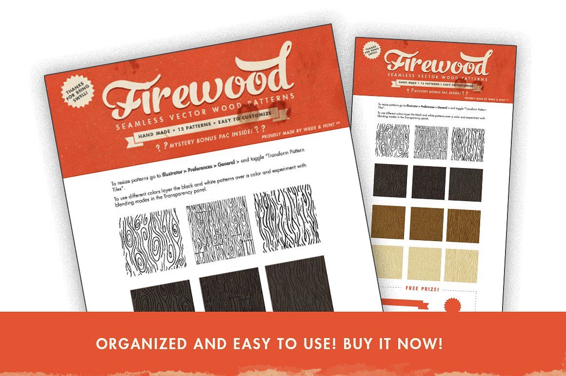 1160x772 Vector Wood Patterns Vol