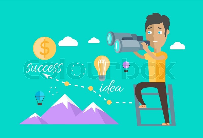 800x542 Man Finding Opportunities Concept Stock Vector Colourbox