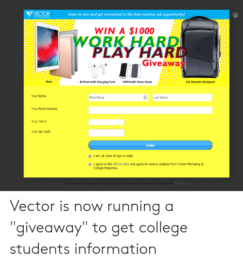 500x545 Vector Enter To Win And Get Connected To The Best Summer Job