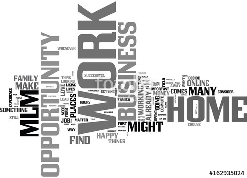 500x361 Work At Home Business Opportunity Mlm Text Word Cloud Concept