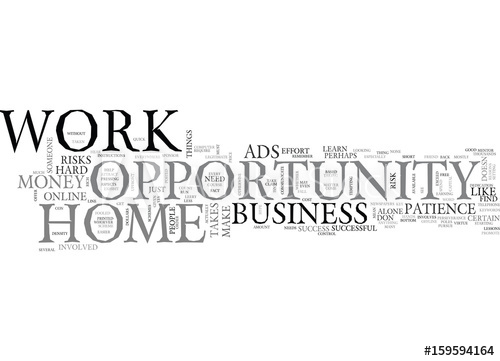 500x361 Work At Home Opportunity Text Word Cloud Concept