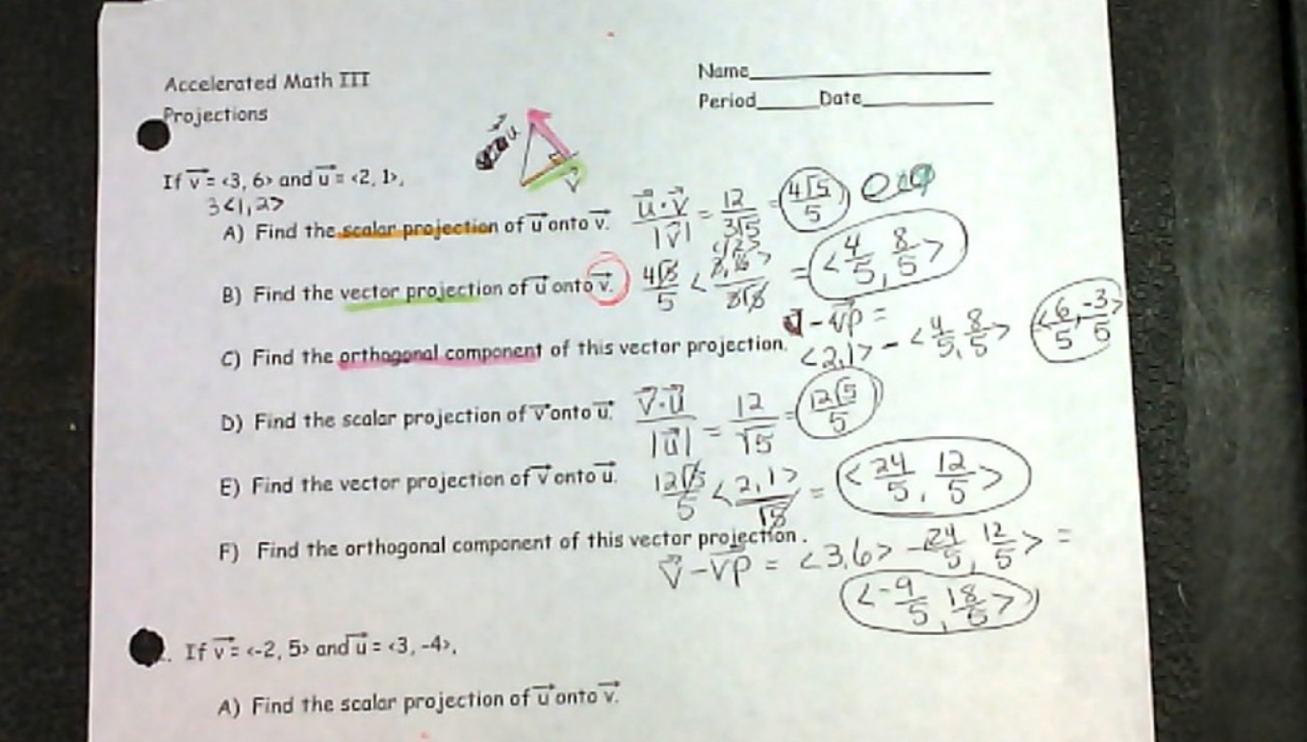 1843x1047 Precalculus Vectors Worksheet Hoodamathrun