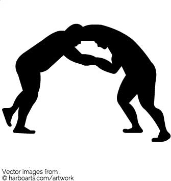 335x355 Download Wrestling Fight Silhouette
