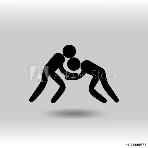 500x500 Vector Wrestling Sport Icon Summer Sport Activity