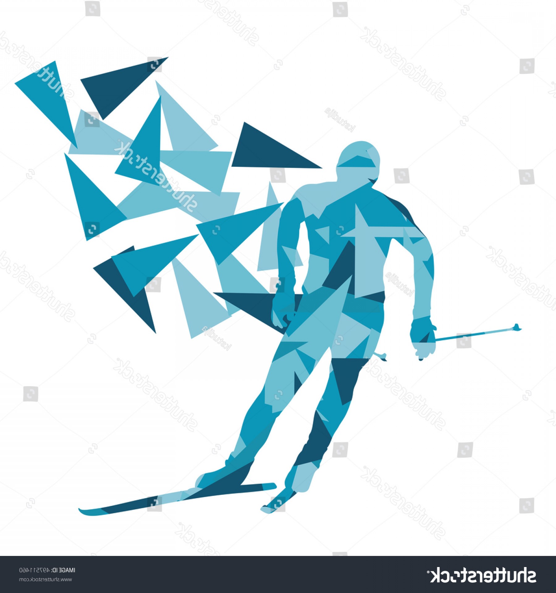 1800x1920 Skiing Man Vector Background Abstract Illustration Wallkeeper