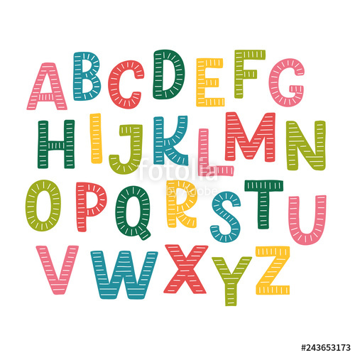 Cute Hand Drawn Alphabet Made In Vector Doodle Letters For Your 500x500 Cute Hand Drawn Alphabet Made In Vector Doodle Letters For Your