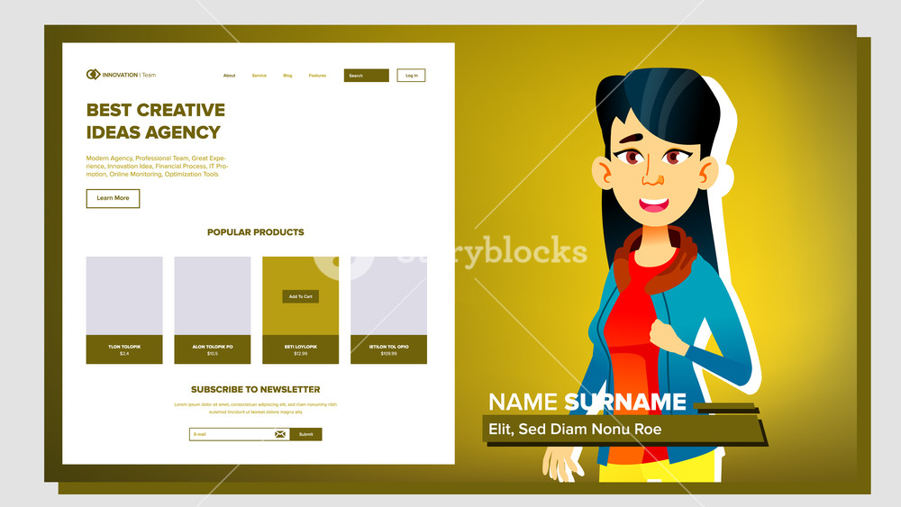 1000x563 Self Presentation Vector Asian Female Introduce Yourself Or Your