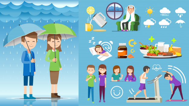 626x352 Taking Health Care During Rainy Season Yourself Vector Premium