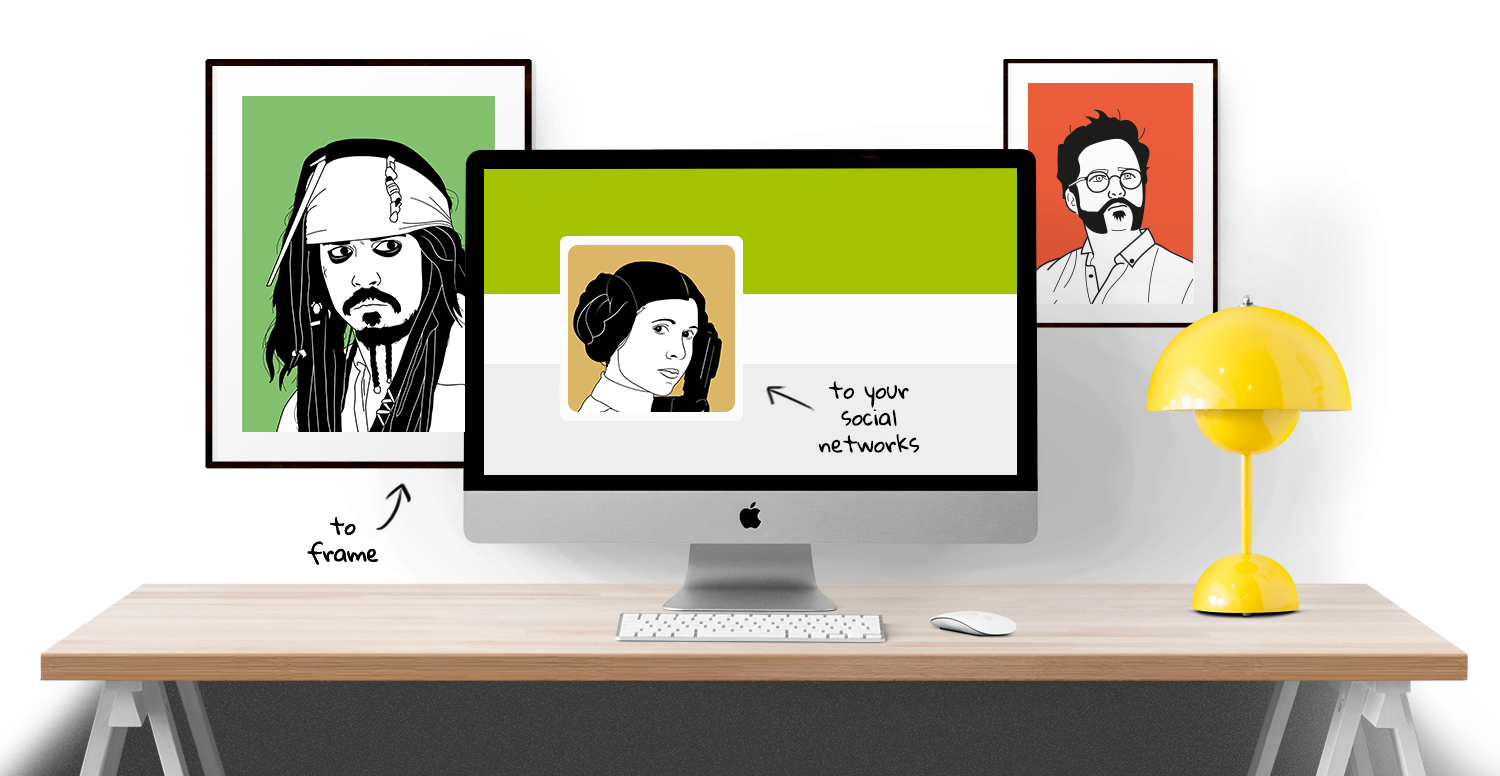 1500x776 Vectoryou Vector Portraits For Yourself Or For Gifts
