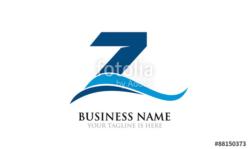 500x299 Simple Modern Blue Z Logo Move Stock Image And Royalty Free