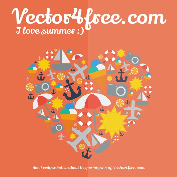 600x600 Free Vectors I Love Summer