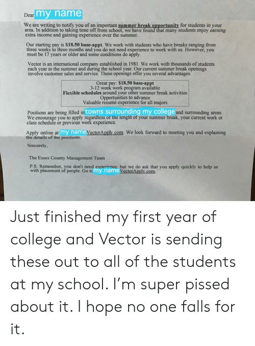 500x678 My Name Dear We Are Writing To Notify You Of An Important Summer