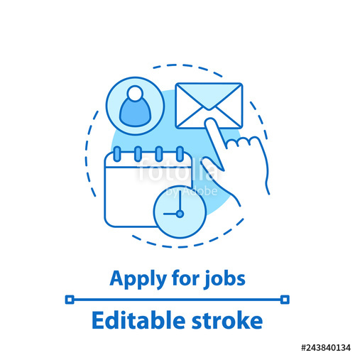500x500 Apply For Job Concept Icon Stock Image And Royalty Free Vector