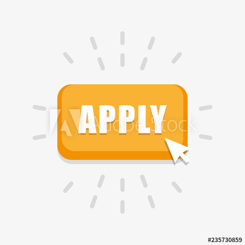 500x500 Cool Vector 'apply' Button With Cursor In Flat Design Ideal