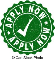 180x195 Scratched Textured Apply Now Stamp Seal With Ribbon Apply Now