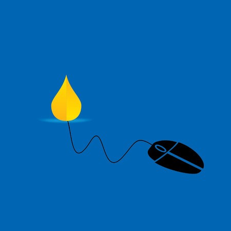 450x450 Mouse Vector Connect With Fuel Drop Royalty Free Vector Graphics