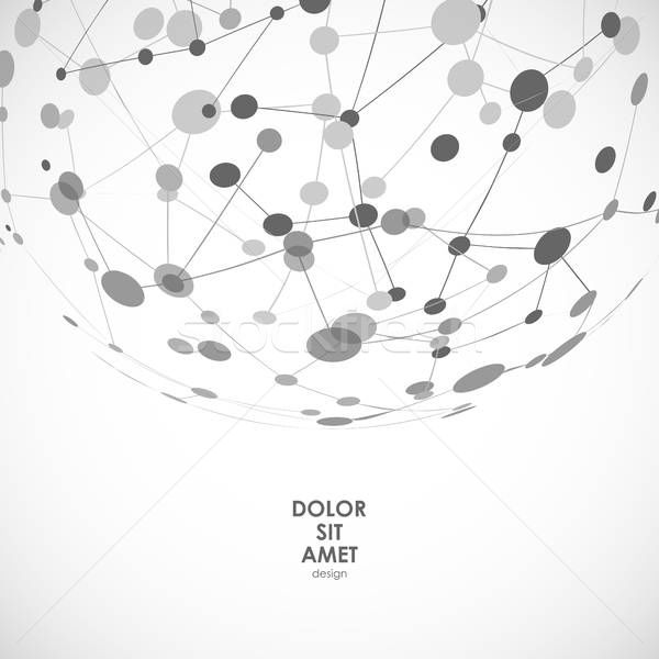 600x600 Abstract Vector Connect Circle With Molecular Structure Vector