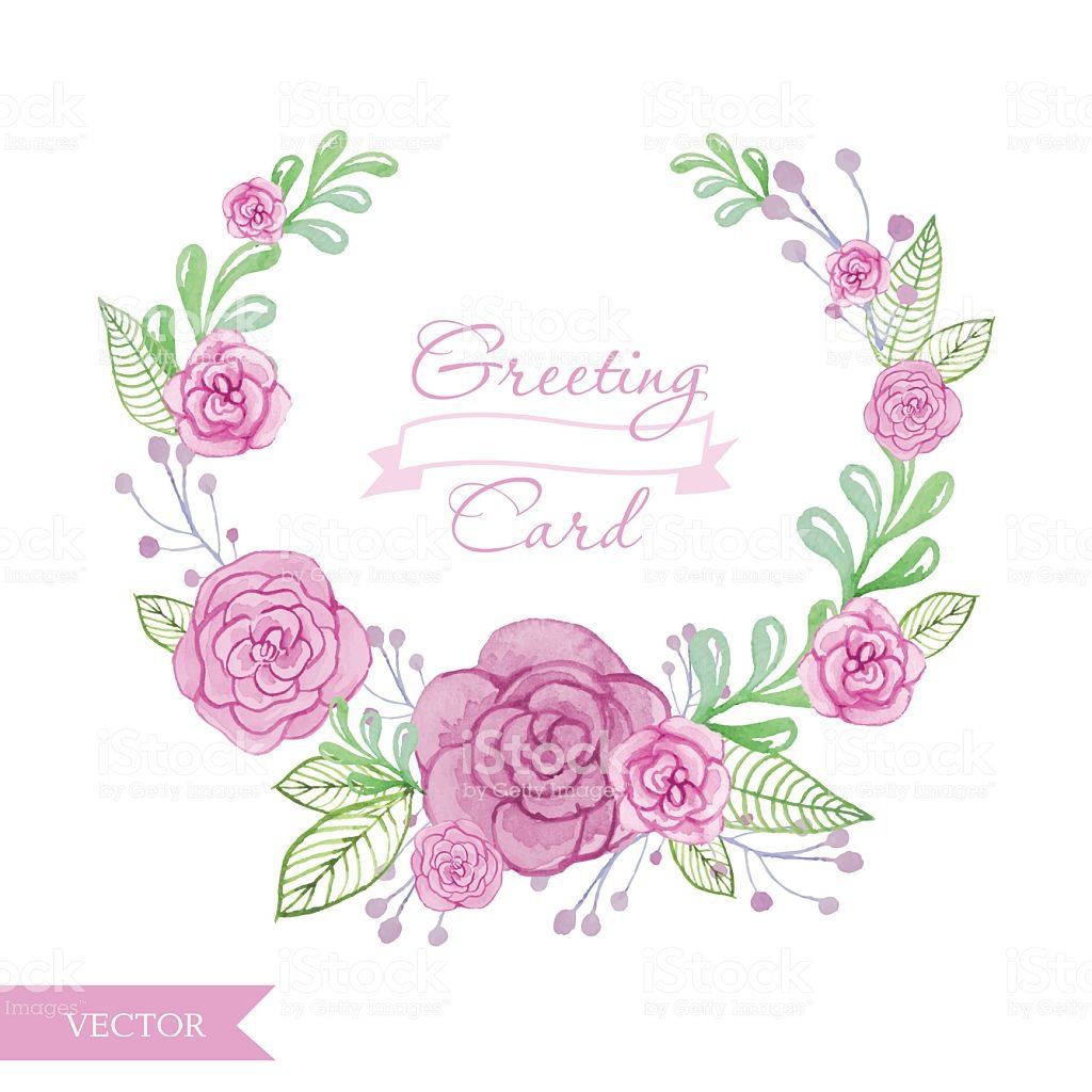Watercolor Flower Roses Wreath Floral Frame Vector Illustration 1024x1024 Watercolor Flower Roses Wreath Floral Frame Vector Illustration