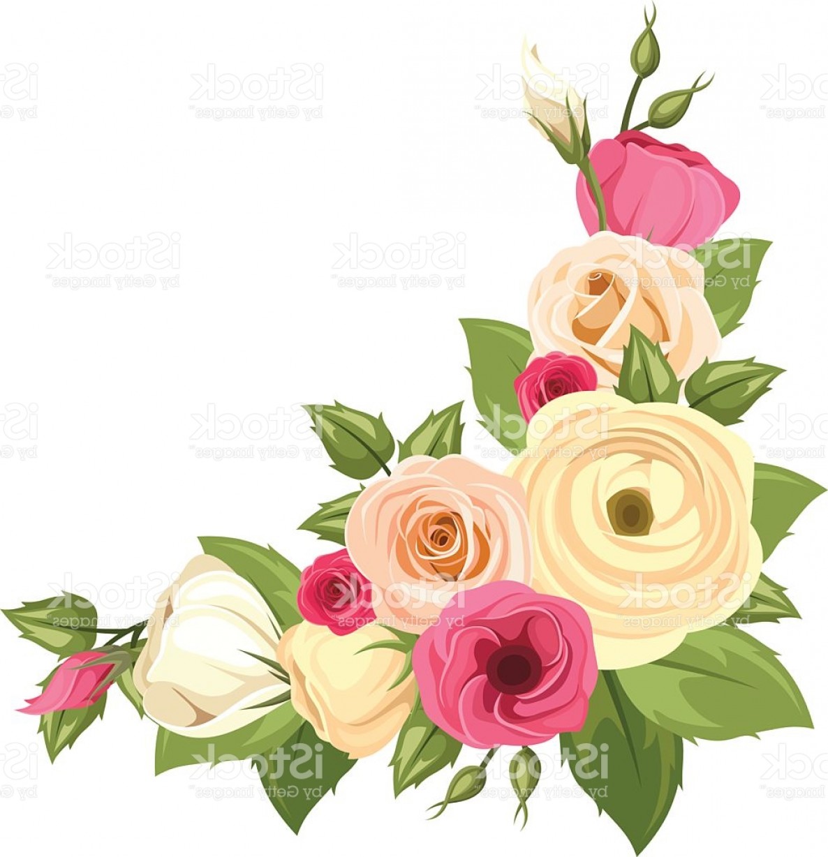 Esquina Naranja Fondo Con Rosas Y Flores Ilustracicbn De Vectores 1186x1228 Esquina Naranja Fondo Con Rosas Y Flores Ilustracicbn De Vectores