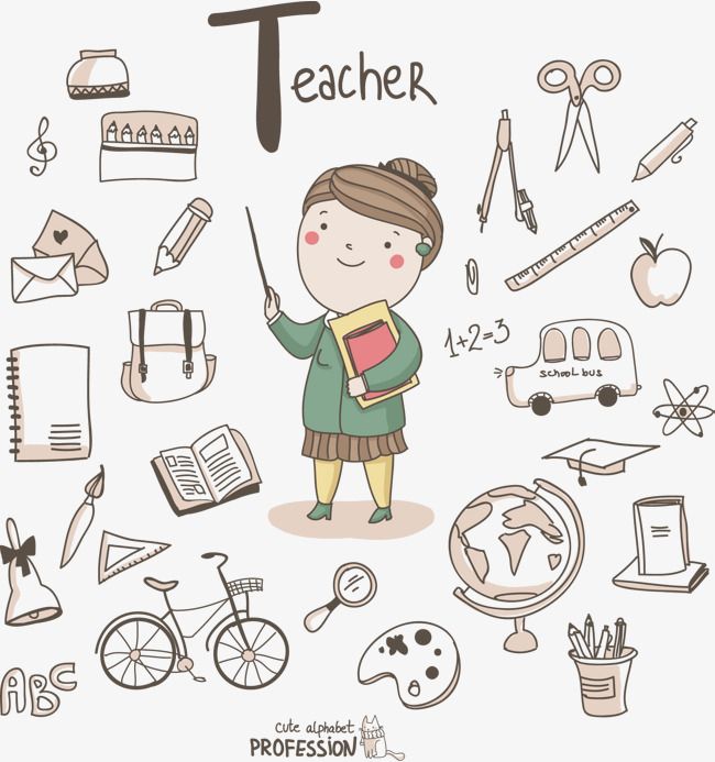 650x693 Teacher S Day Cartoon Female Teacher Graffiti Simple Strokes