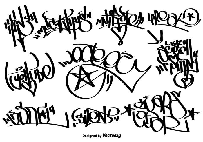 700x490 Vector Graffiti Etiquetas