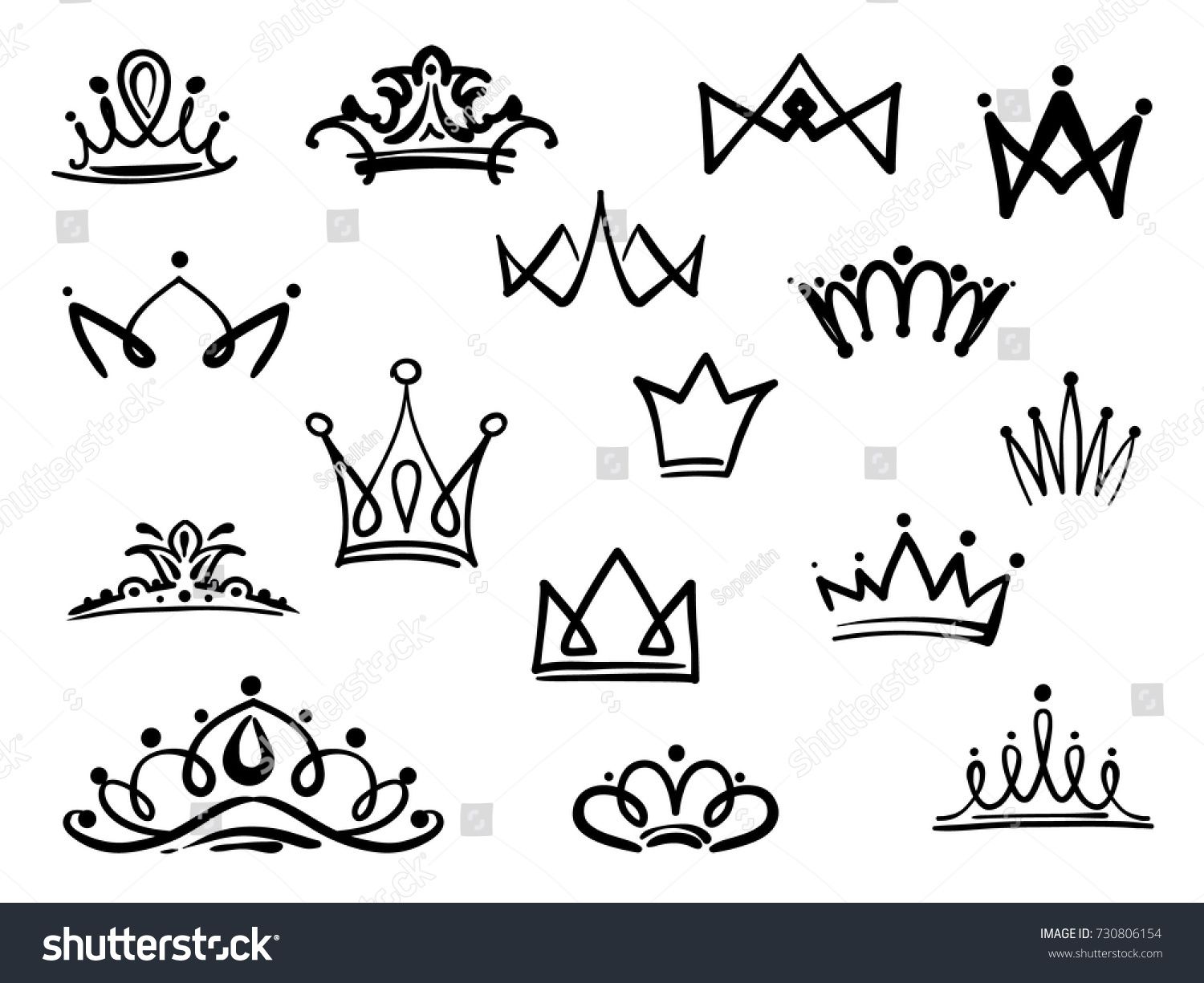 1500x1225 Vector Crown Logo Hand Drawn Graffiti Sketch And Signs