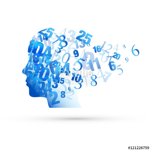 500x500 Testa, Numeri, Matematica, Contare, Cifre Stock Image And Royalty