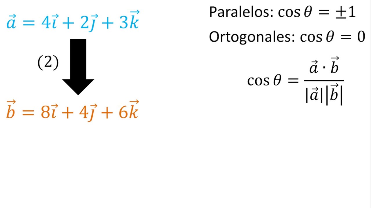 1280x720 Vectores Paralelos Y Ortogonales En Ejemplo