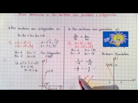 480x360 Como Determinar Si Dos Vectores Son Ortogonales O Paralelos