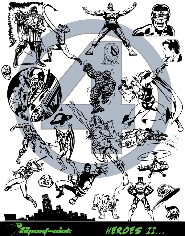Super Heroes Free Vector Pack 600x765 Super Heroes Free Vector Pack