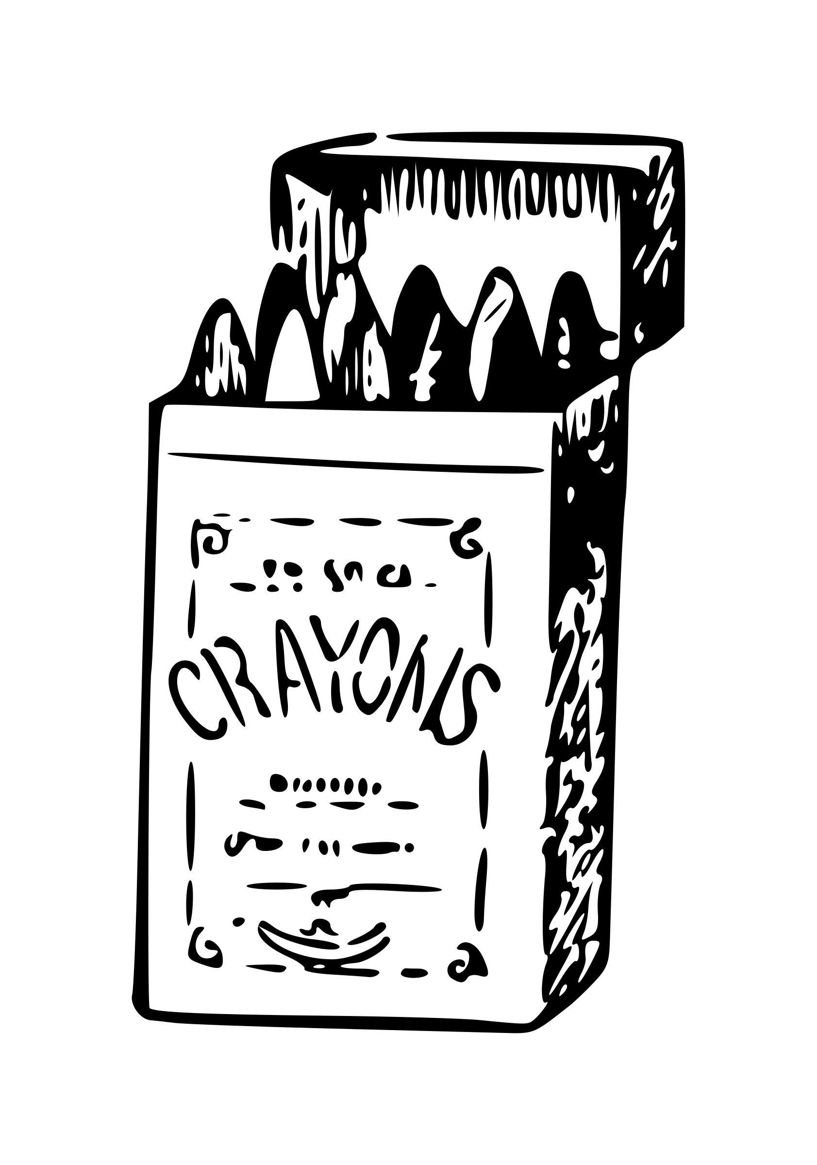 1683x2400 Gray Crayon Free Photos Vector Images Box Of Crayons Sketch