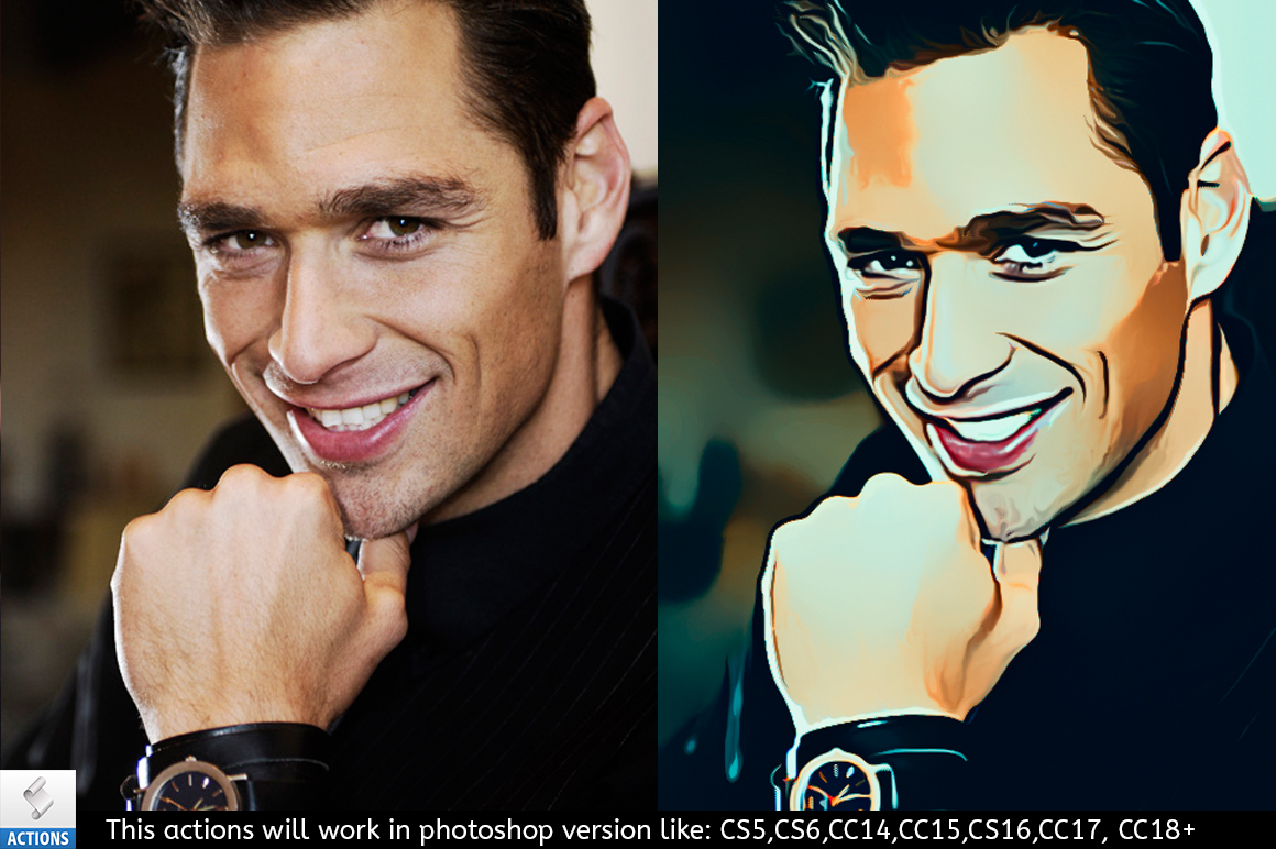 1160x772 Vector Painting Photoshop Action With Color Effects