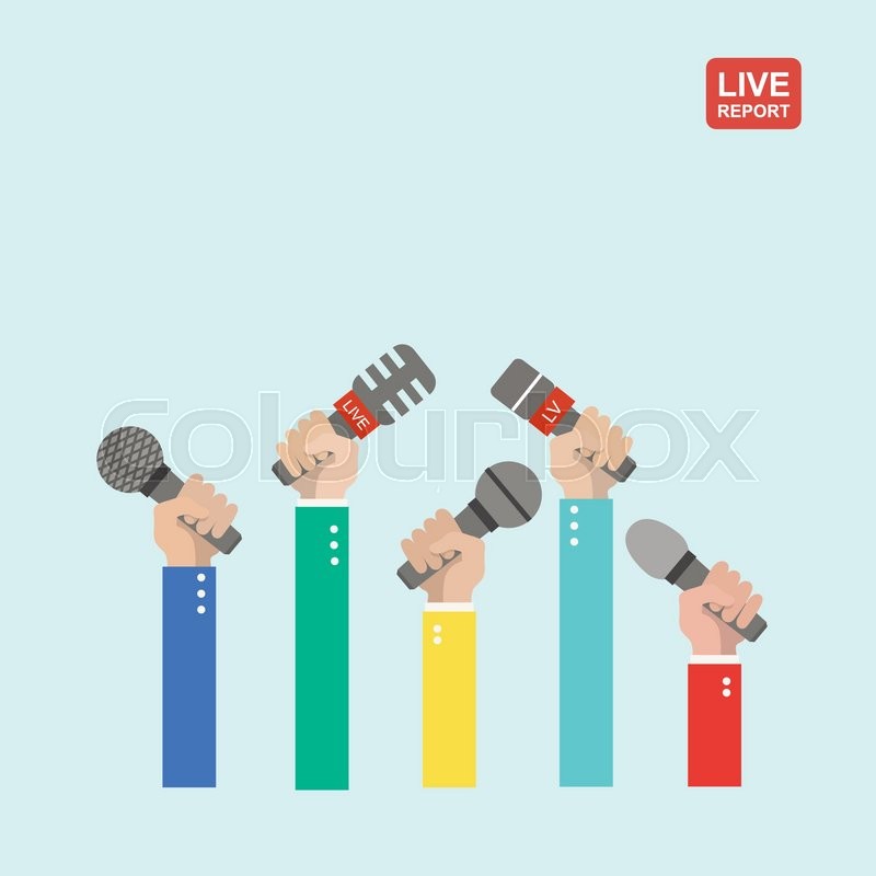 800x800 Vector Live Report Concept, Live News, Stock Vector Colourbox