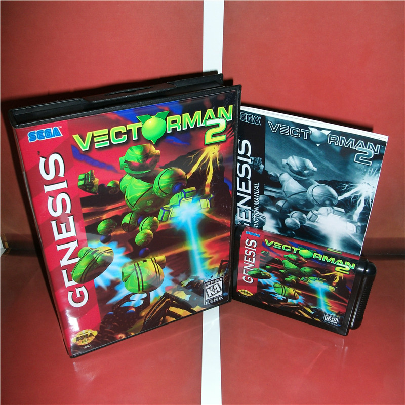 800x800 Vectorman Us Cover With Box And Manual For Sega Megadrive