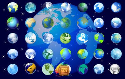 400x253 Earth Globe Icons Set Free Download